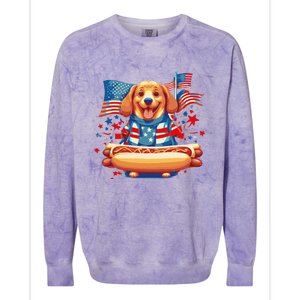 Hot Dog Sausages Frank Day Merican Sarcastic Food Animal Meaningful Gift Colorblast Crewneck Sweatshirt