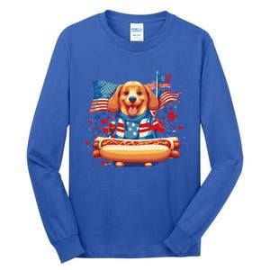 Hot Dog Sausages Frank Day Merican Sarcastic Food Animal Meaningful Gift Tall Long Sleeve T-Shirt