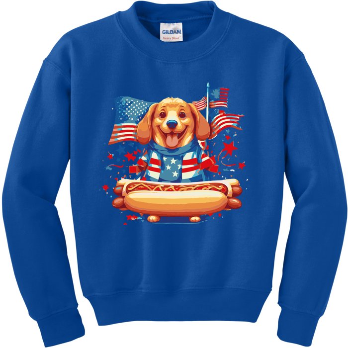 Hot Dog Sausages Frank Day Merican Sarcastic Food Animal Meaningful Gift Kids Sweatshirt