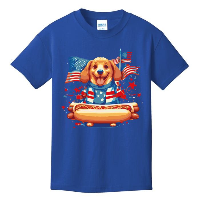 Hot Dog Sausages Frank Day Merican Sarcastic Food Animal Meaningful Gift Kids T-Shirt