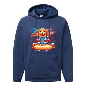 Hot Dog Sausages Frank Day Merican Sarcastic Food Animal Meaningful Gift Performance Fleece Hoodie