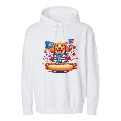 Hot Dog Sausages Frank Day Merican Sarcastic Food Animal Meaningful Gift Garment-Dyed Fleece Hoodie