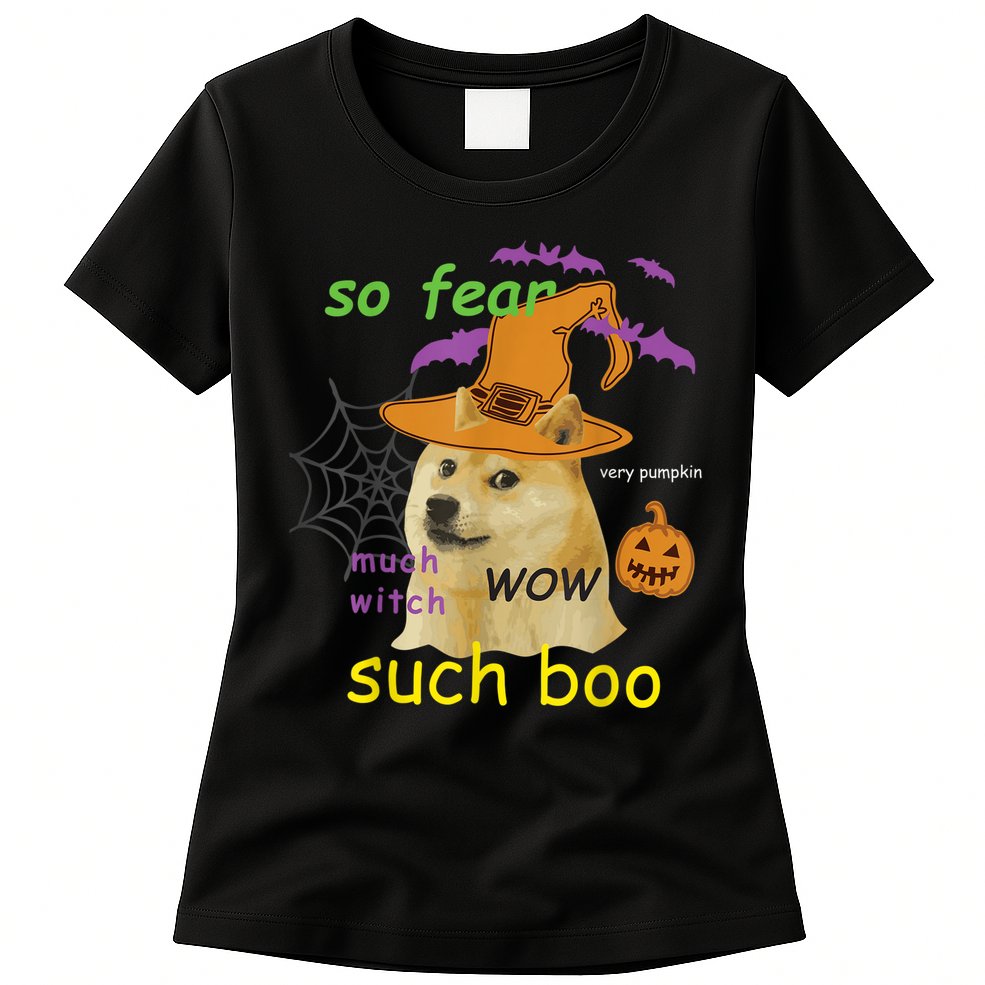 Halloween Doge Shirt Meme Costume Womens T-Shirt