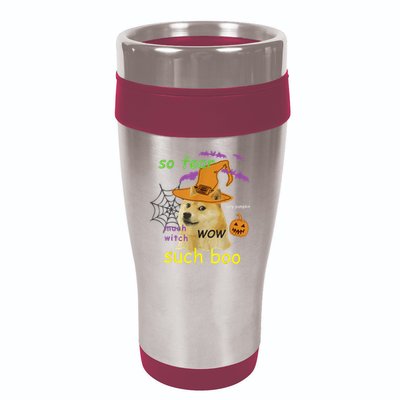 Halloween Doge Shirt Meme Costume 16oz Travel Tumbler