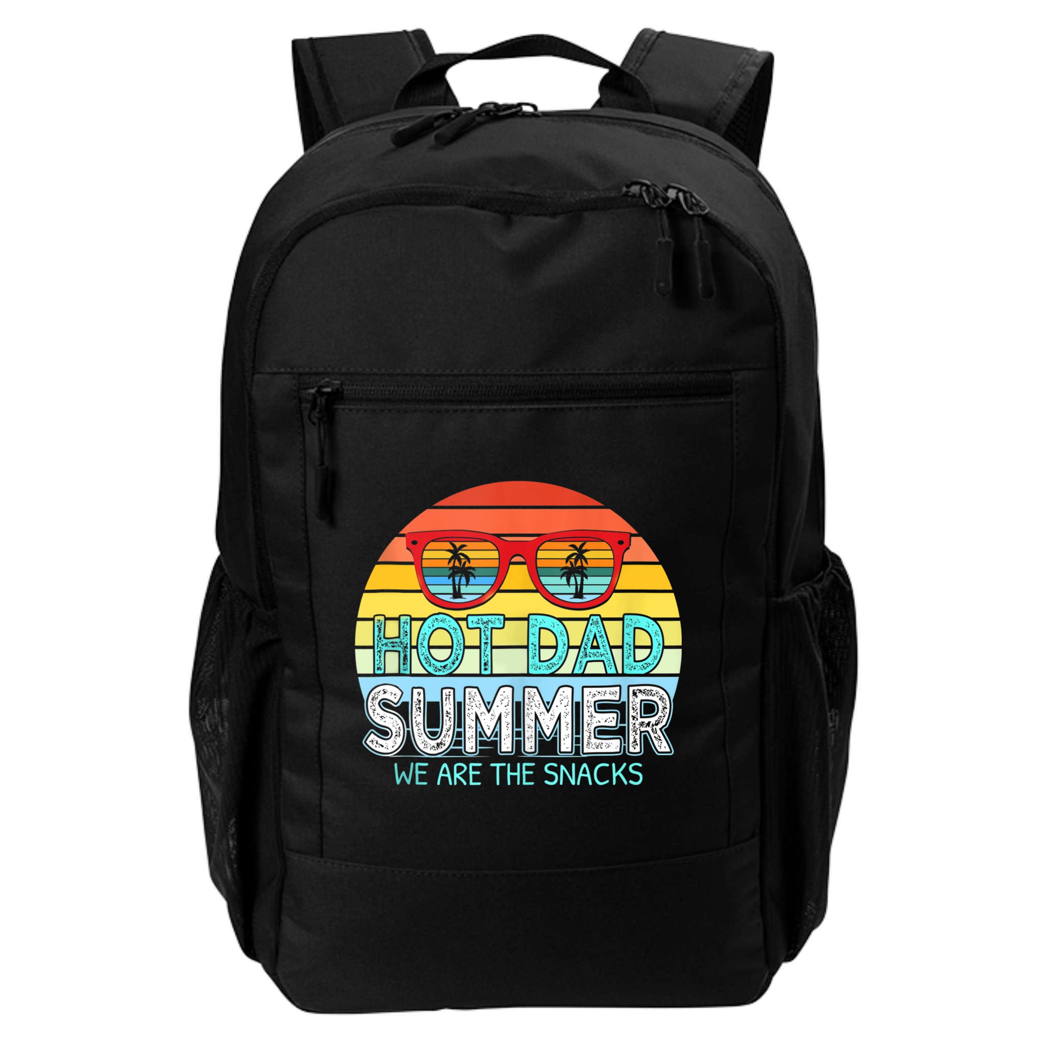 Hot Dad Summer Snacks With Chill Sunglass Vintage Apparel Backpack