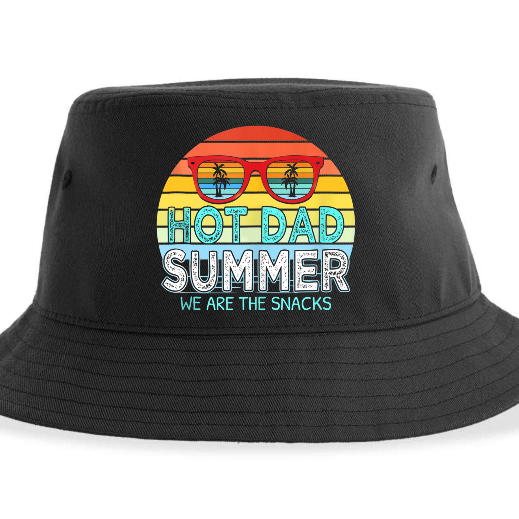 Hot Dad Summer Snacks With Chill Sunglass Vintage Apparel Sustainable Bucket Hat