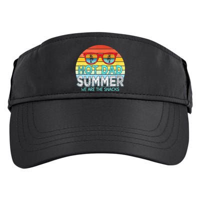 Hot Dad Summer Snacks With Chill Sunglass Vintage Apparel Adult Drive Performance Visor