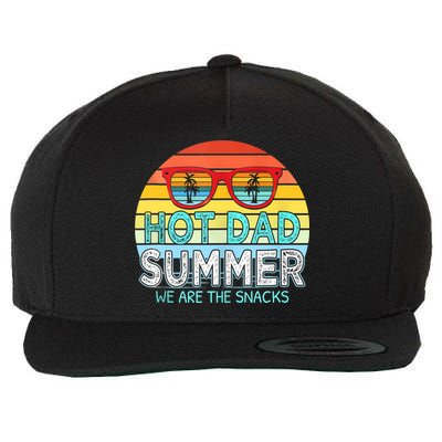 Hot Dad Summer Snacks With Chill Sunglass Vintage Apparel Wool Snapback Cap
