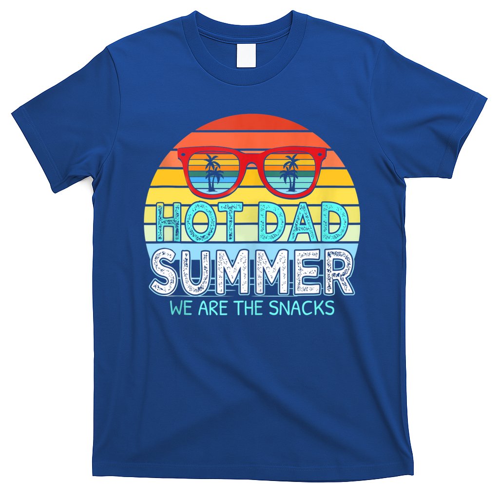 Hot Dad Summer Snacks With Chill Sunglass Vintage Apparel T-Shirt