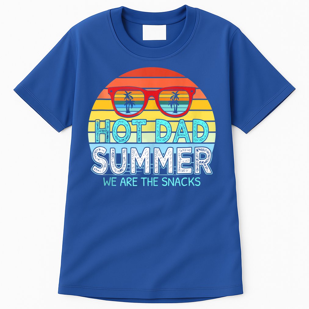 Hot Dad Summer Snacks With Chill Sunglass Vintage Apparel Tall T-Shirt