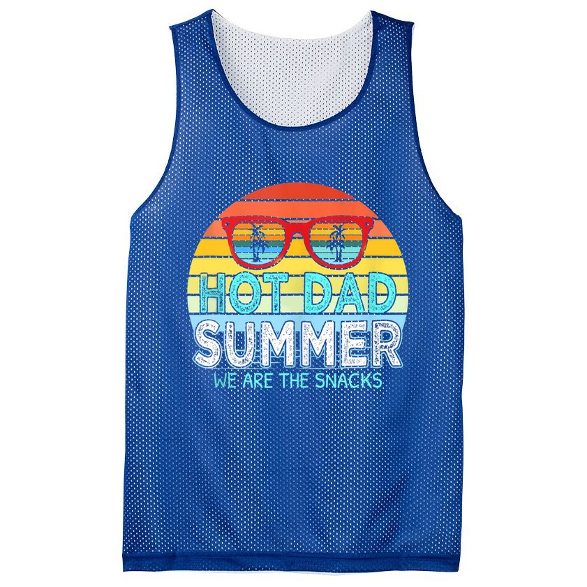 Hot Dad Summer Snacks With Chill Sunglass Vintage Apparel Mesh Reversible Basketball Jersey Tank