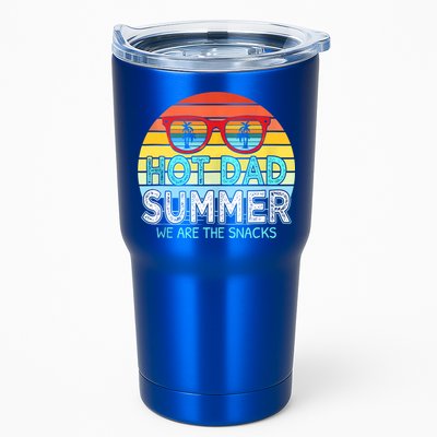 Hot Dad Summer Snacks With Chill Sunglass Vintage Apparel Tumbler