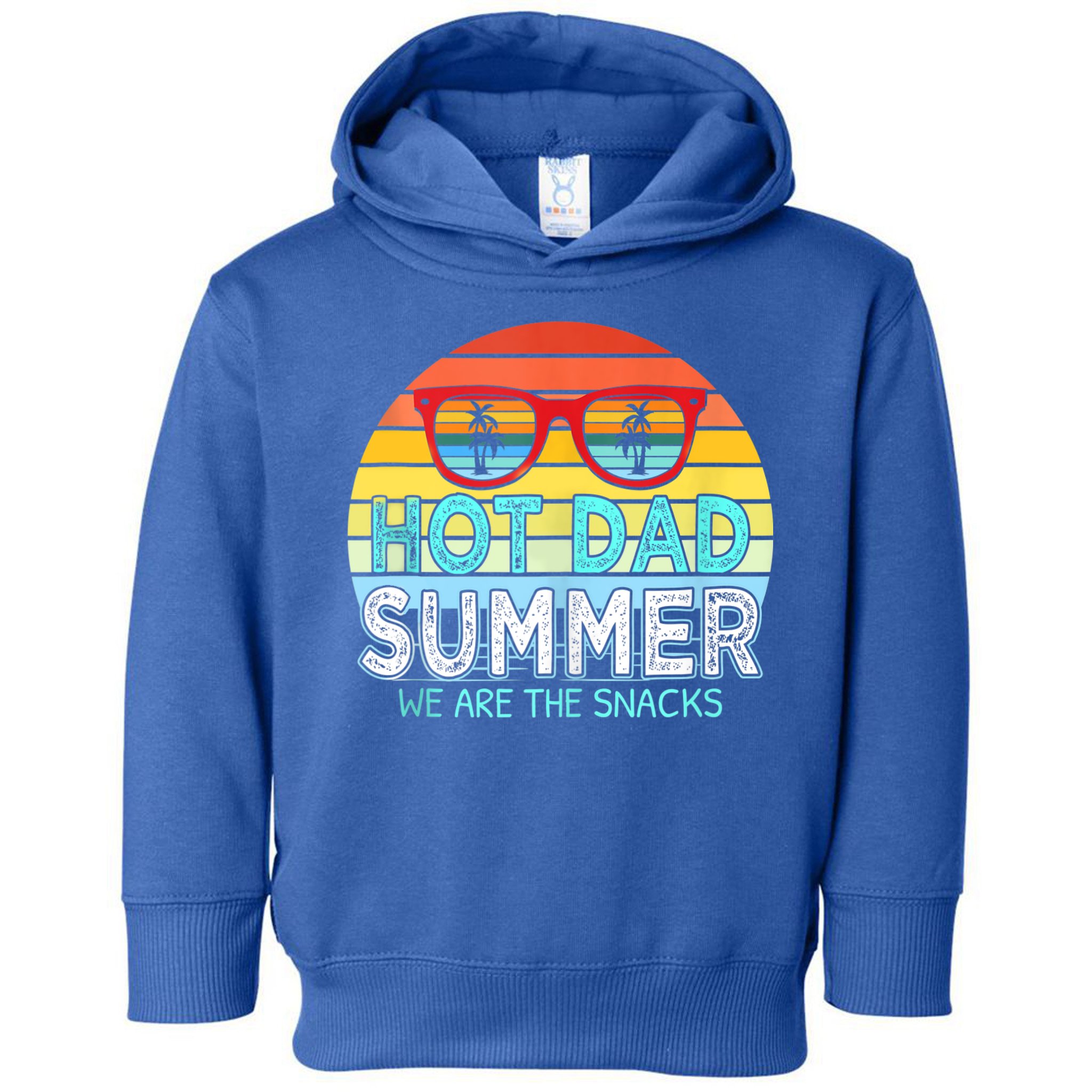 Hot Dad Summer Snacks With Chill Sunglass Vintage Apparel Toddler Hoodie