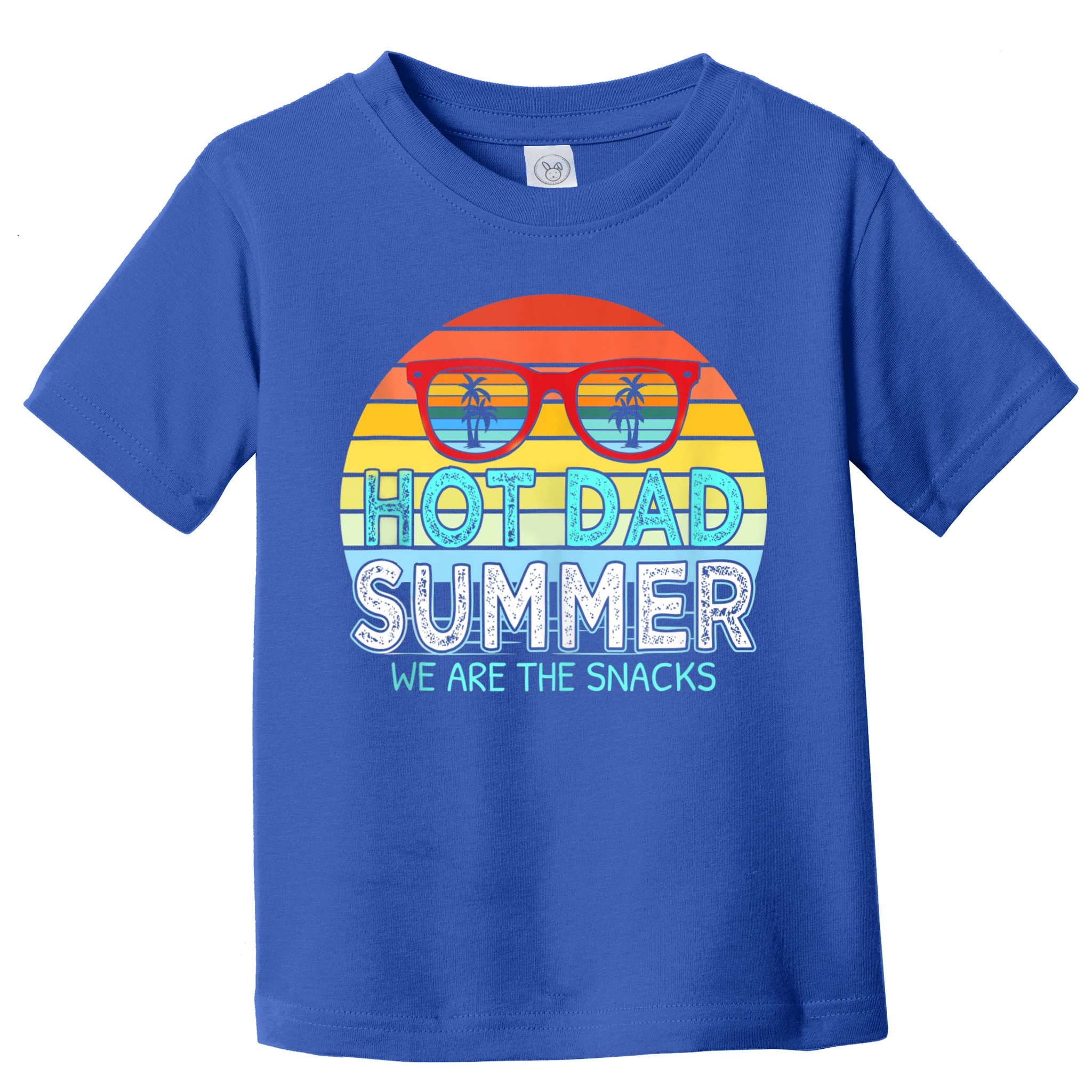 Hot Dad Summer Snacks With Chill Sunglass Vintage Apparel Toddler T-Shirt