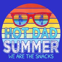 Hot Dad Summer Snacks With Chill Sunglass Vintage Apparel Visor