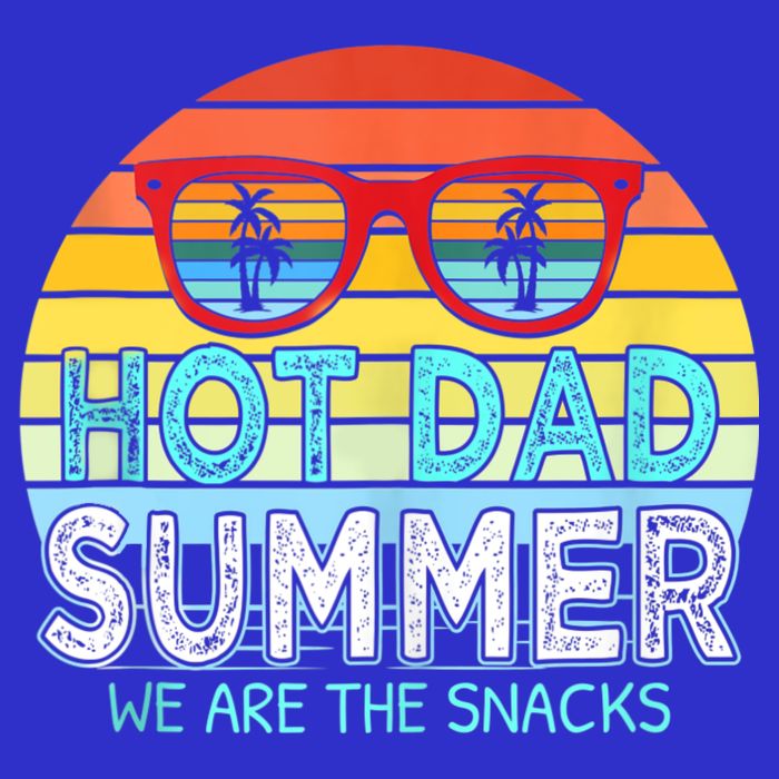 Hot Dad Summer Snacks With Chill Sunglass Vintage Apparel Visor