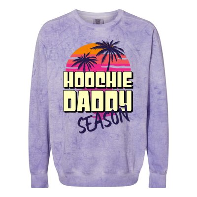 Hoochie Daddy Season Summer Beach Retro Father's Day Gift Colorblast Crewneck Sweatshirt