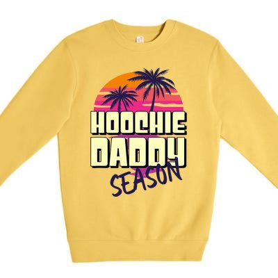 Hoochie Daddy Season Summer Beach Retro Father's Day Gift Premium Crewneck Sweatshirt