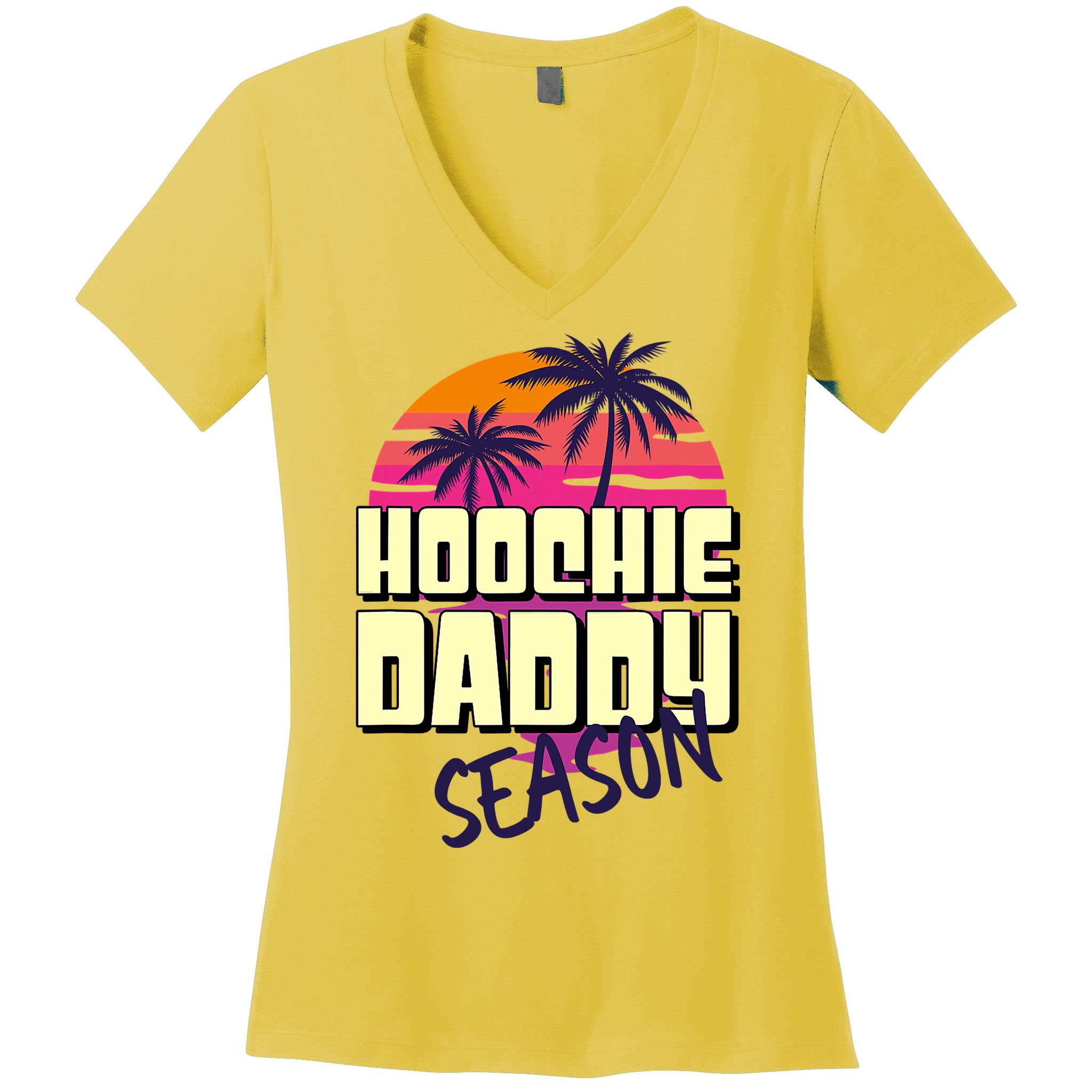 Hoochie Daddy Season Summer Beach Retro Father's Day Gift Women's V-Neck T-Shirt