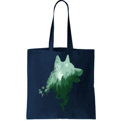 Husky Dog Silhouette American Husky Siberian Husky Tote Bag