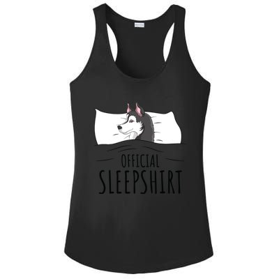 Husky Dog Sleep Funny Ladies PosiCharge Competitor Racerback Tank