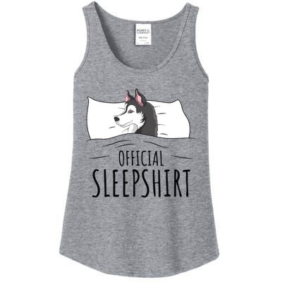 Husky Dog Sleep Funny Ladies Essential Tank