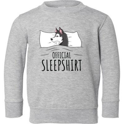 Husky Dog Sleep Funny Toddler Sweatshirt