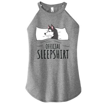 Husky Dog Sleep Funny Women's Perfect Tri Rocker Tank