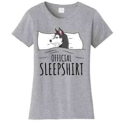 Husky Dog Sleep Funny Women's T-Shirt