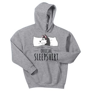 Husky Dog Sleep Funny Kids Hoodie