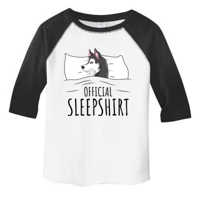 Husky Dog Sleep Funny Toddler Fine Jersey T-Shirt