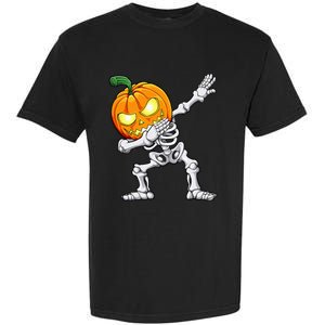 Halloween Dabbing Skeleton Scary Pumpkin Jack O Lantern Garment-Dyed Heavyweight T-Shirt