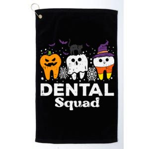 Halloween Dental Squad Teeth Funny Costume Dentist Gift Platinum Collection Golf Towel