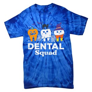 Halloween Dental Squad Teeth Funny Costume Dentist Gift Tie-Dye T-Shirt