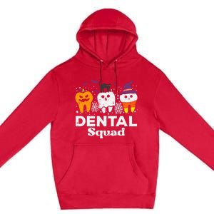 Halloween Dental Squad Teeth Funny Costume Dentist Gift Premium Pullover Hoodie