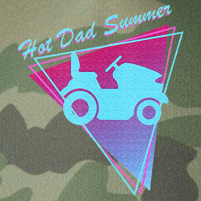 Hot Dad Summer Funny 80s Retro Riding Lawn Mower Legacy Tie Dye Trucker Hat