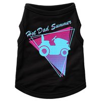 Hot Dad Summer Funny 80s Retro Riding Lawn Mower Doggie Tank