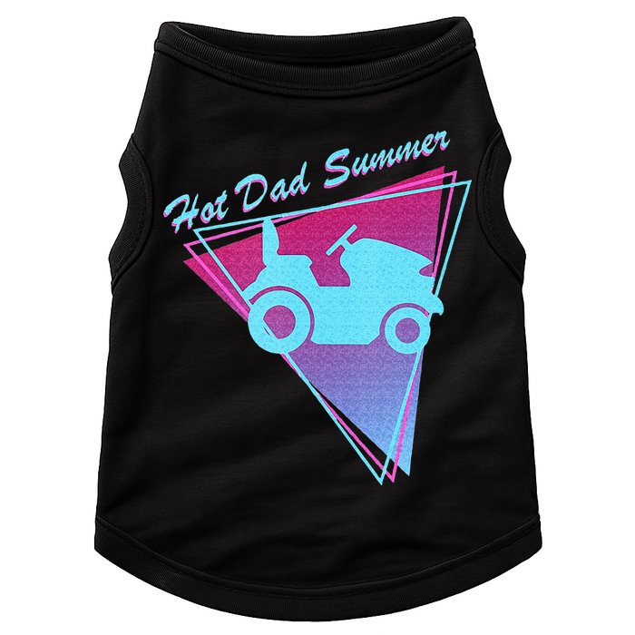 Hot Dad Summer Funny 80s Retro Riding Lawn Mower Doggie Tank