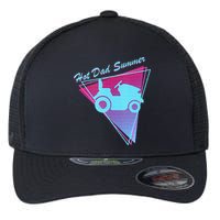 Hot Dad Summer Funny 80s Retro Riding Lawn Mower Flexfit Unipanel Trucker Cap