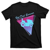 Hot Dad Summer Funny 80s Retro Riding Lawn Mower T-Shirt