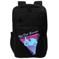 Hot Dad Summer Funny 80s Retro Riding Lawn Mower Impact Tech Backpack