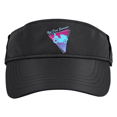 Hot Dad Summer Funny 80s Retro Riding Lawn Mower Adult Drive Performance Visor