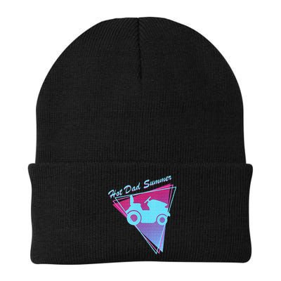 Hot Dad Summer Funny 80s Retro Riding Lawn Mower Beanie