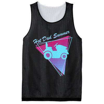Hot Dad Summer Funny 80s Retro Riding Lawn Mower Mesh Reversible Basketball Jersey Tank