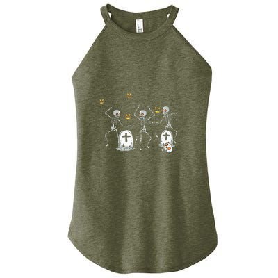 Halloween Dancing Skeleton Women’s Perfect Tri Rocker Tank