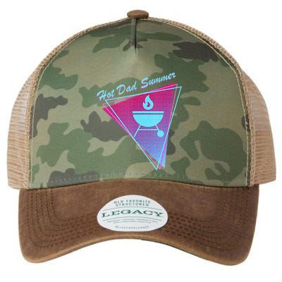 Hot Dad Summer Funny 80s Retro Vintage Charcoal Grill BBQ Legacy Tie Dye Trucker Hat