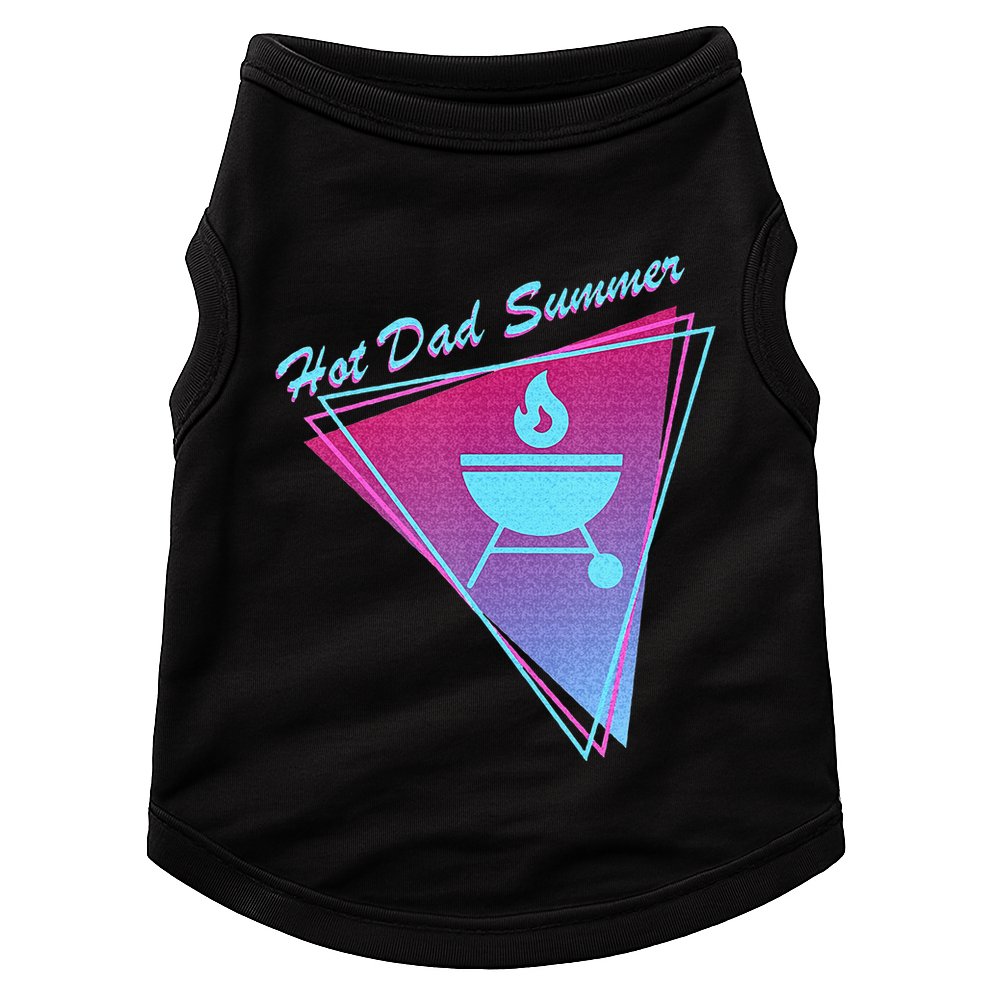 Hot Dad Summer Funny 80s Retro Vintage Charcoal Grill BBQ Doggie Tank