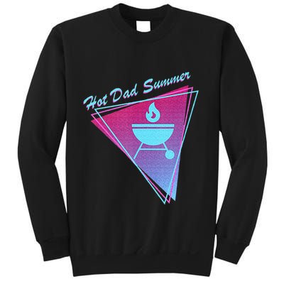 Hot Dad Summer Funny 80s Retro Vintage Charcoal Grill BBQ Sweatshirt