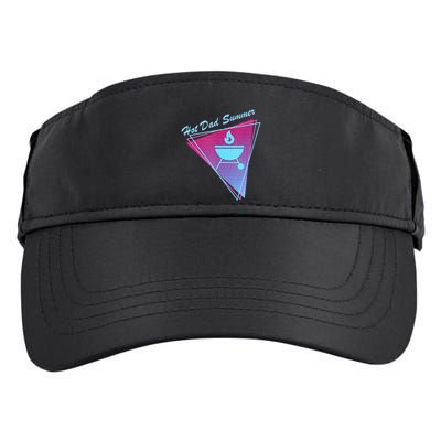 Hot Dad Summer Funny 80s Retro Vintage Charcoal Grill BBQ Adult Drive Performance Visor