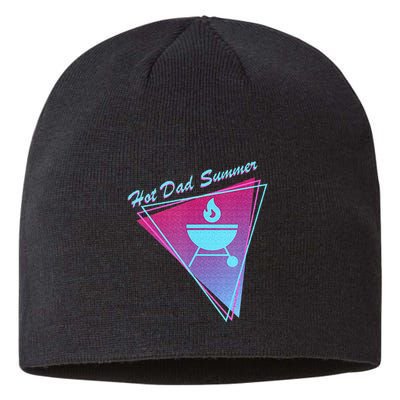 Hot Dad Summer Funny 80s Retro Vintage Charcoal Grill BBQ Sustainable Beanie